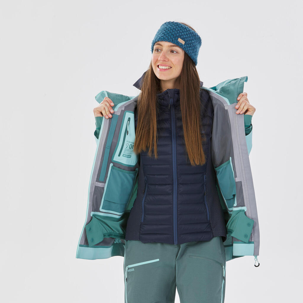 Skijacke Damen Freeride - FR 900 eisblau