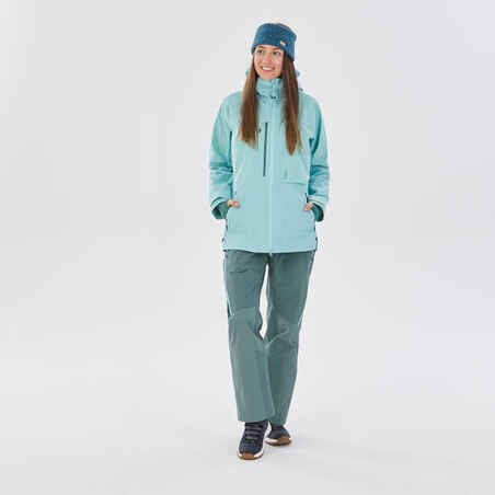 WOMEN’S SKI SALOPETTE TROUSERS FR900 - GREEN