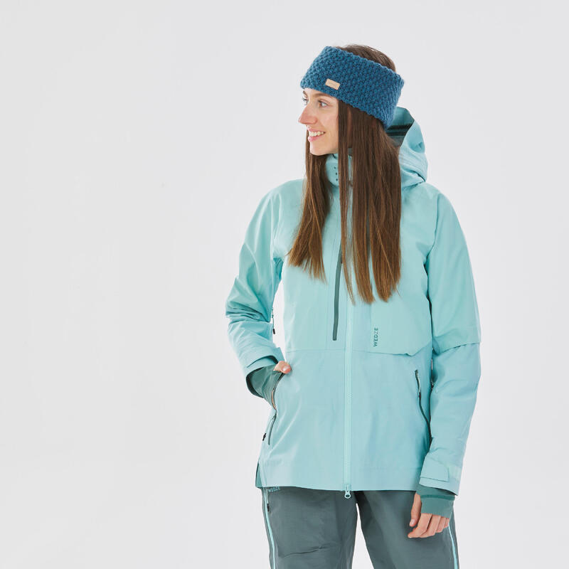 Women's Ski Jacket FR900 Turquoise