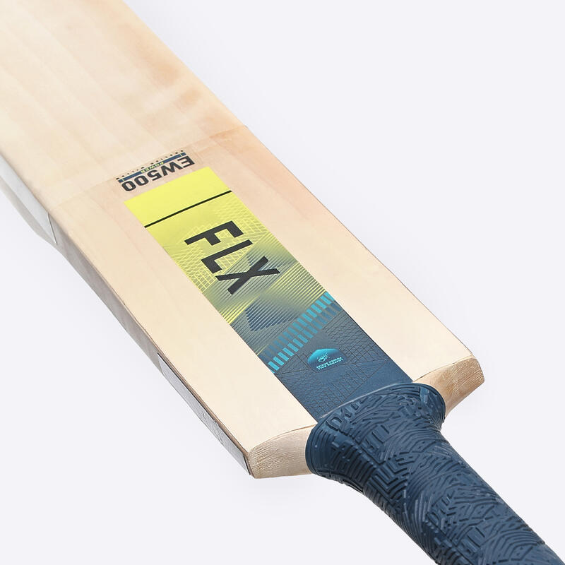 ADULT GRADE 5 ENGLISH WILLOW CRICKET BAT EW 500 POWER TURQUOISE FLX Decathlon
