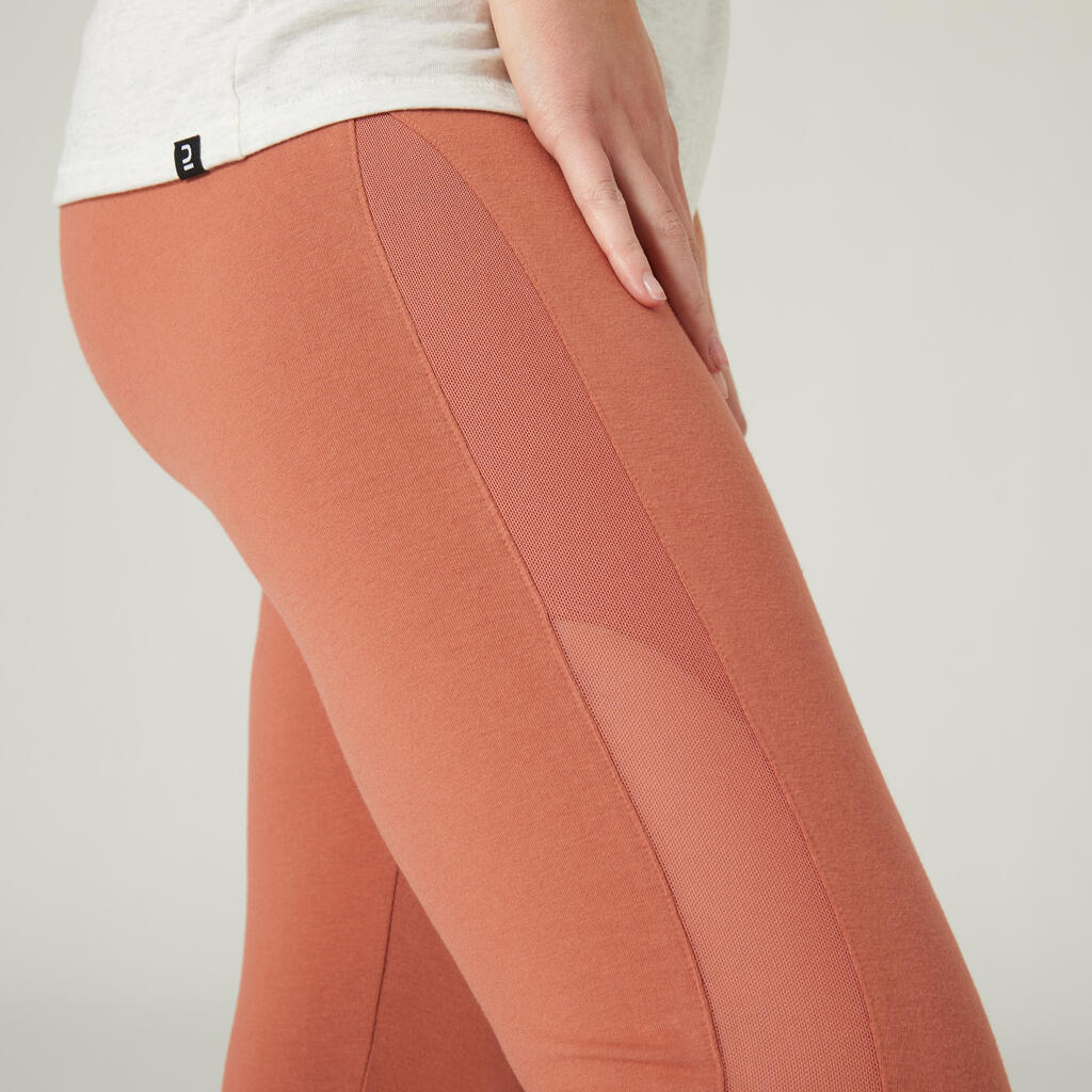 Leggings 7/8 Slim Fitness Damen sepia 