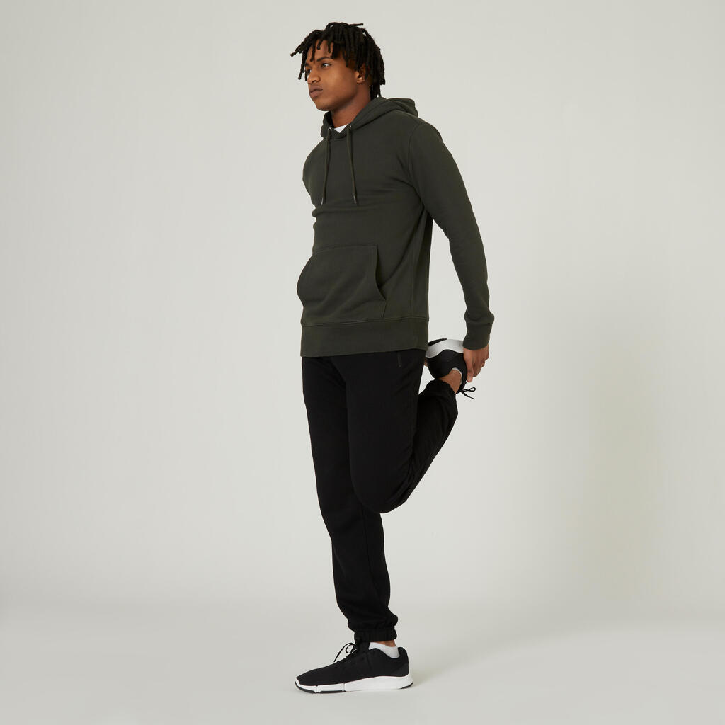 Sweat à capuche Fitness Homme - 500 Essentials Noisette