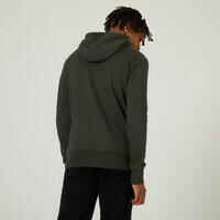 Men's Fitness Hoodie 500 Essentials - Dark Green