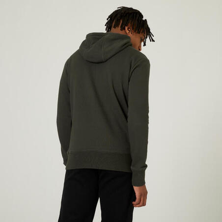 Sweat à capuche Fitness homme - 500 Essentials vert foncé