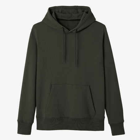 Men's Fitness Hoodie 500 Essentials - Dark Green