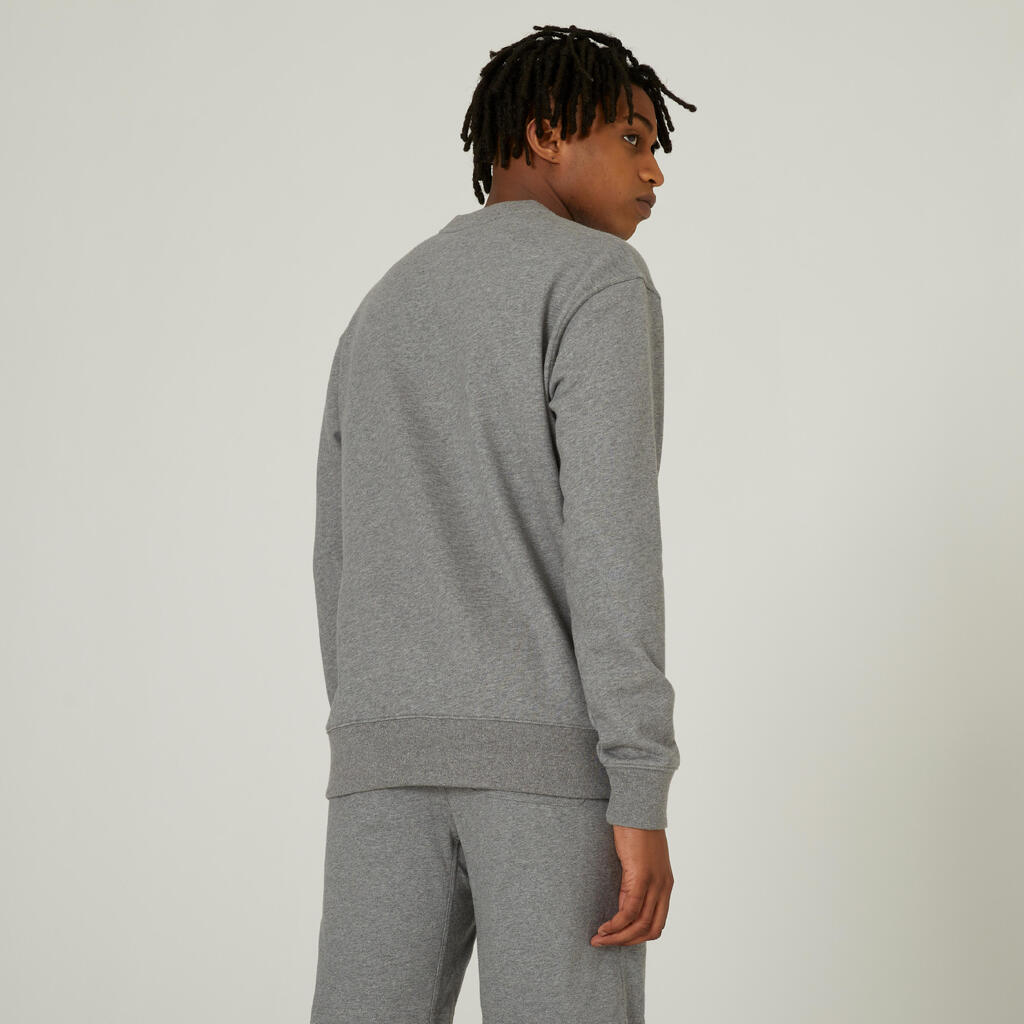 Sweat Crew Fitness Homme - 500 Essentials Gris