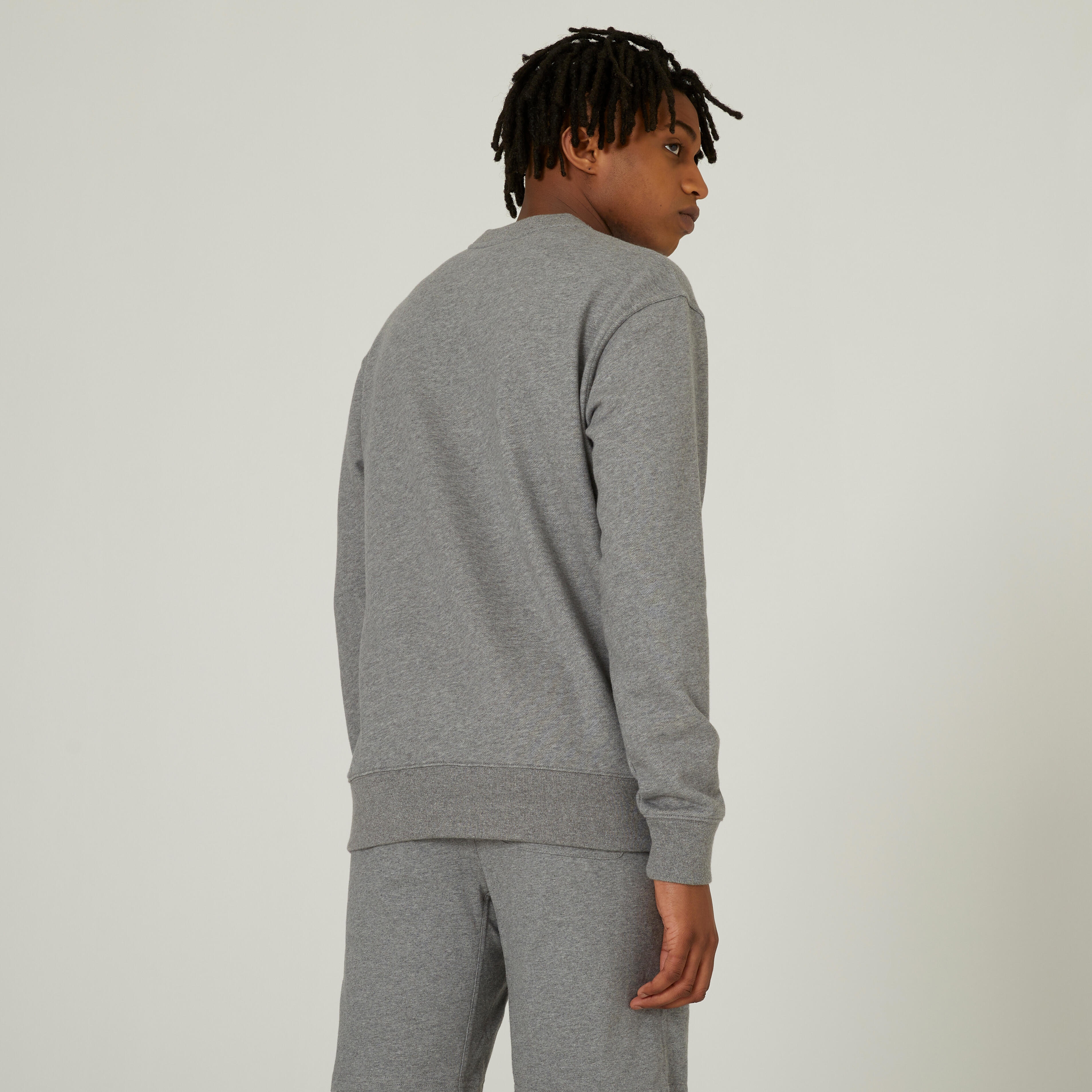 Sweat Crew Fitness Homme 500 Essentials Gris Decathlon