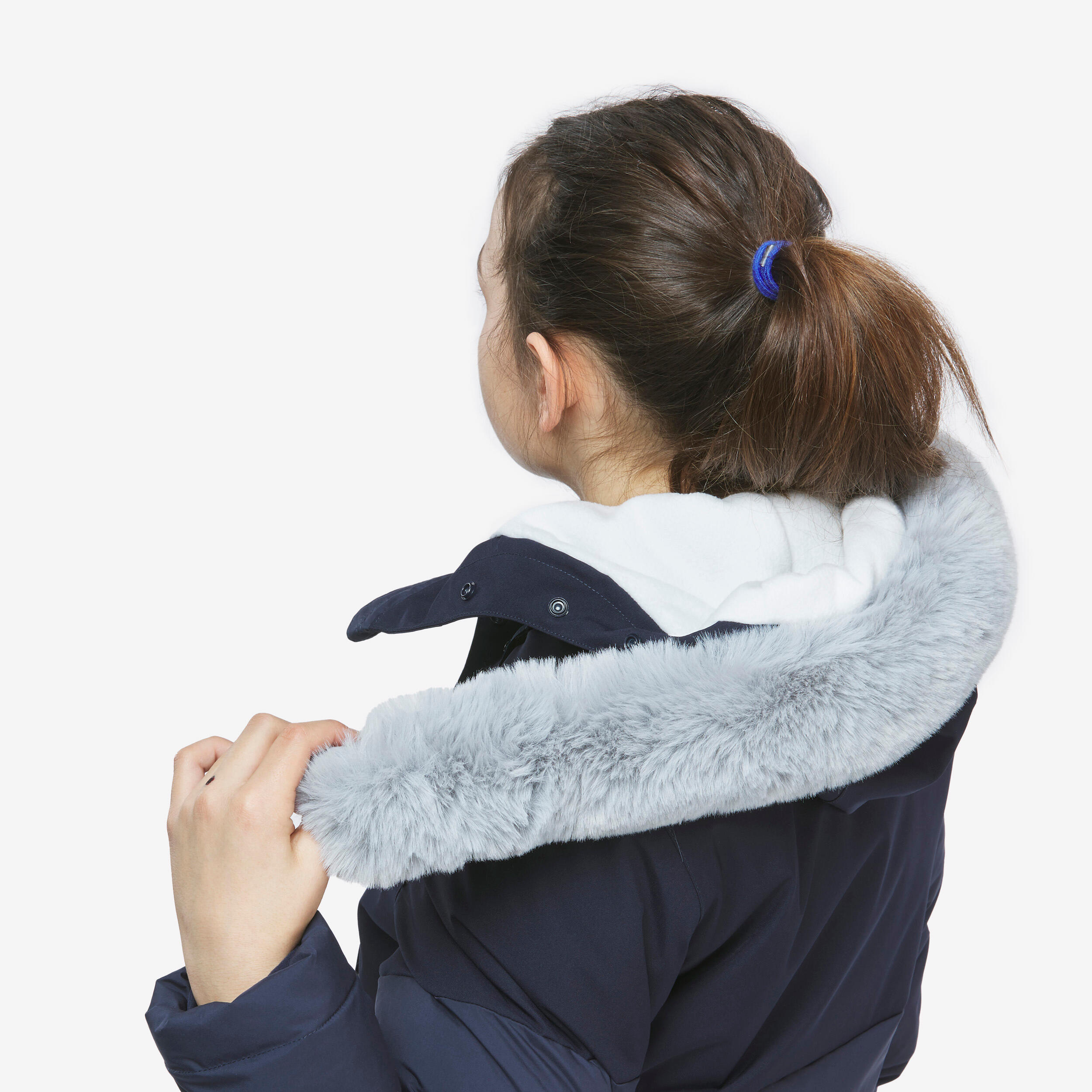 Kids’ warm padded hiking jacket, 7-15 years, NH500 - Navy blue