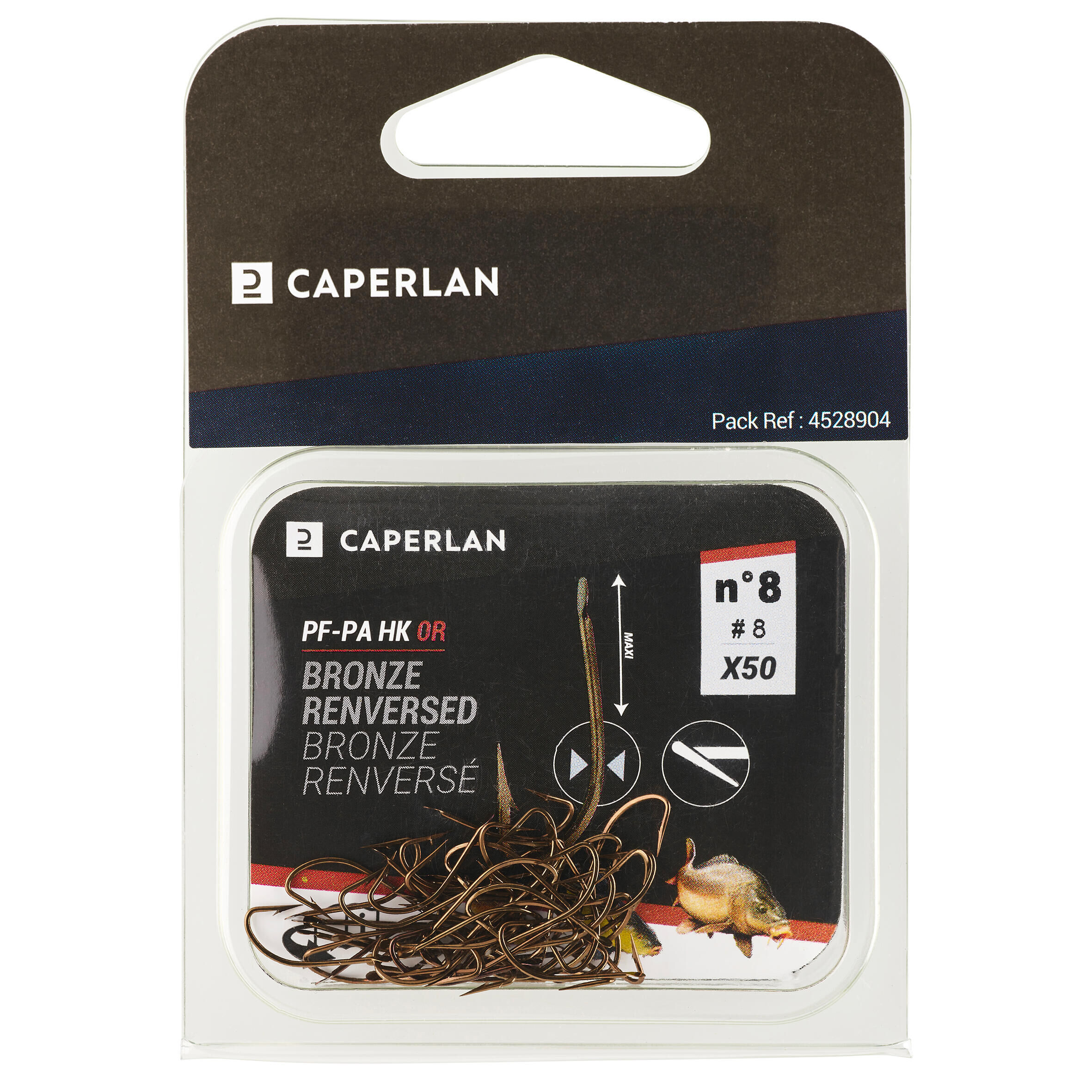 CAPERLAN SINGLE BRONZE REVERSED   UNMOUNTED HOOK PA HK 0R   X50