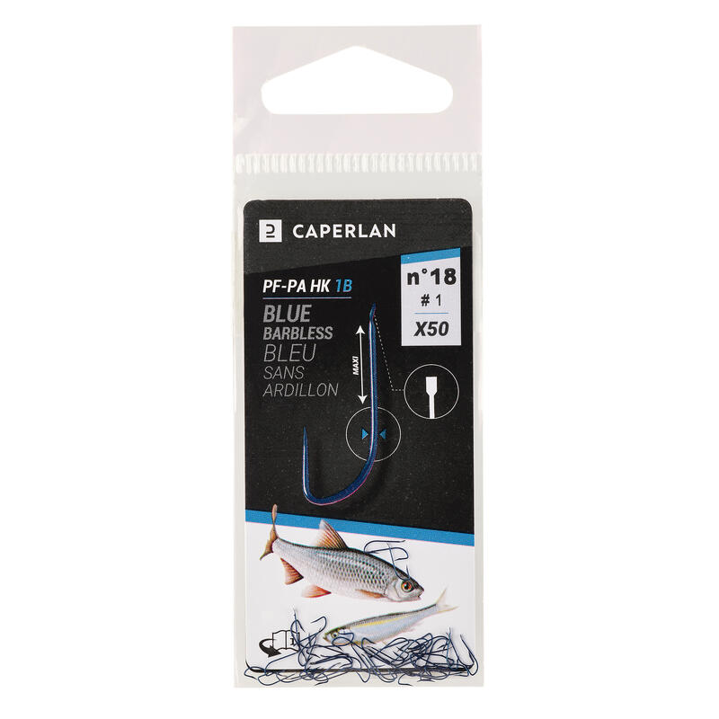 ANZOL SIMPLES AZUL NÃO MONTADO SEM BARBELA PA HK 1 X50 PARA A PESCA DIRETA