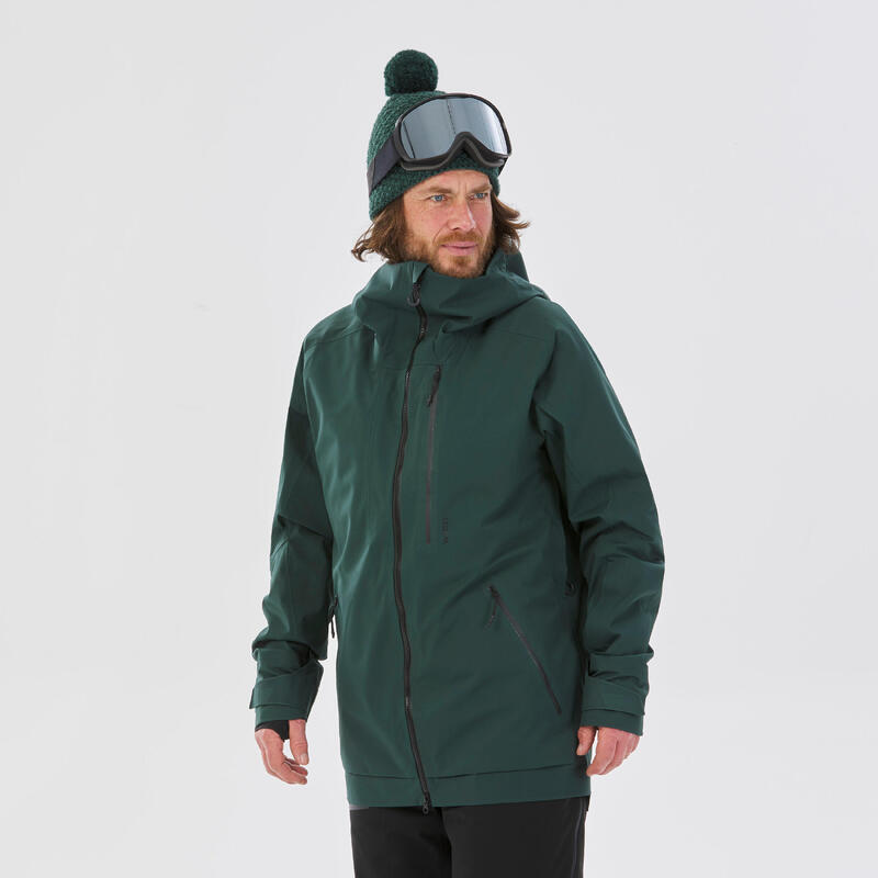 Pánská lyžařská bunda FR500 zelená 