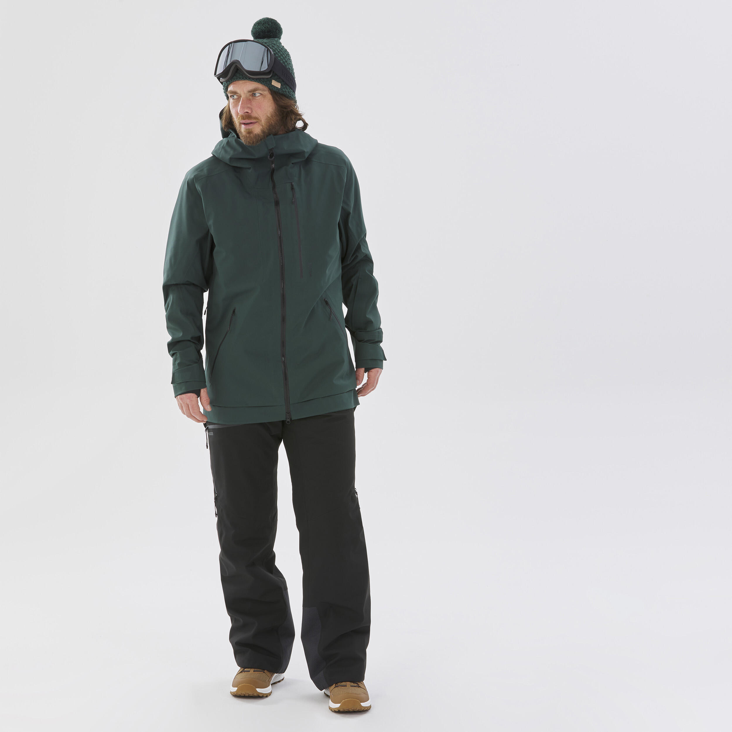 MEN'S SKI JACKET - FR500 - GREEN