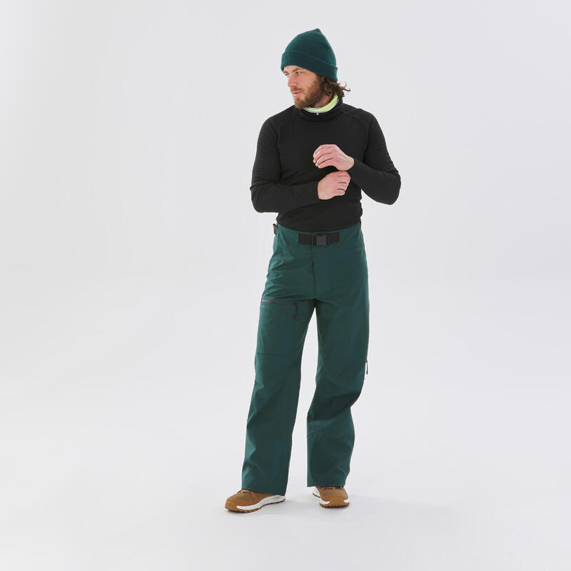 Pantalon Impermeabil respirant Schi Patrol Verde Bărbați 