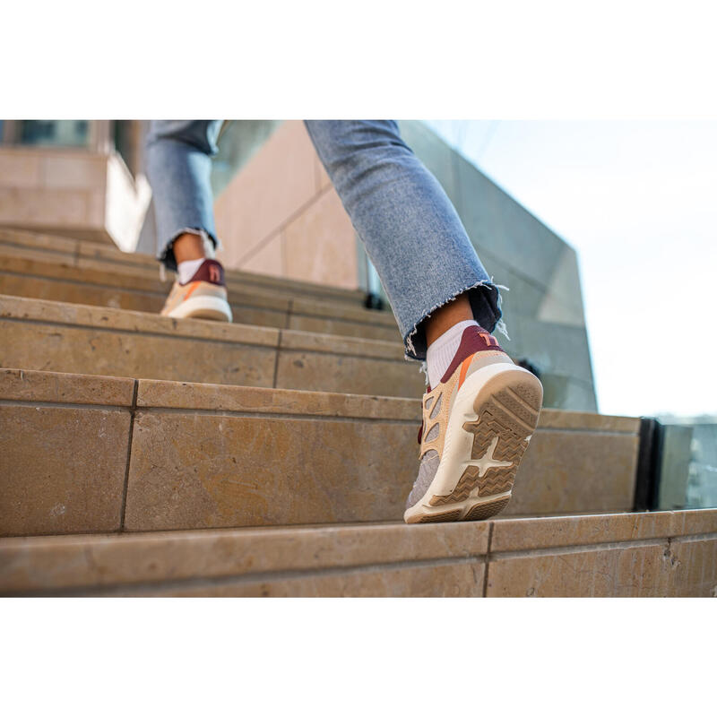 Kadın Yürüyüş Ayakkabısı - Gri / Kırmızı - Actiwalk 500