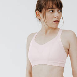 Women's invisible sports bra with high-support cups - Pink