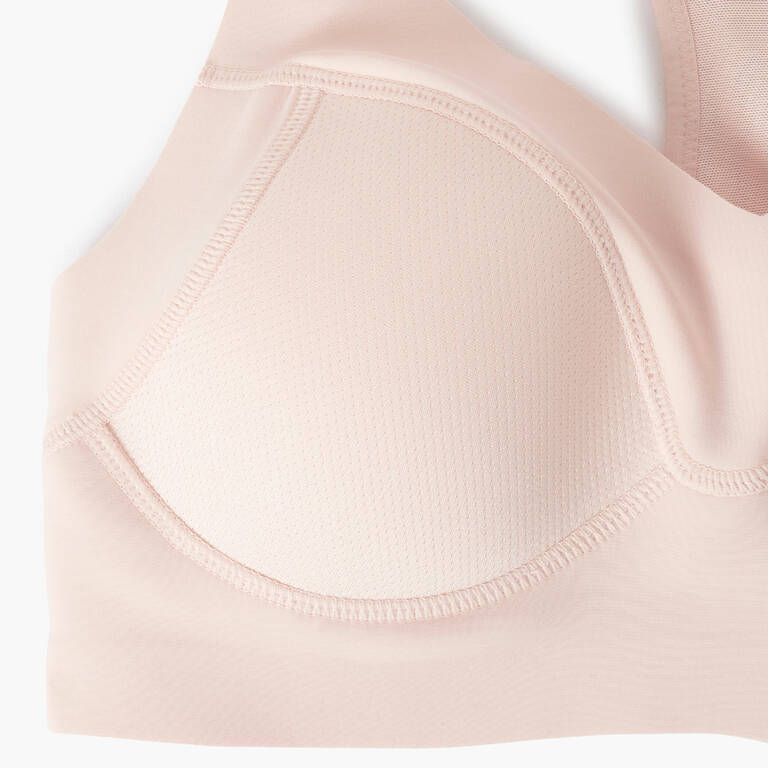 Women's invisible sports bra with high-support cups - Pink