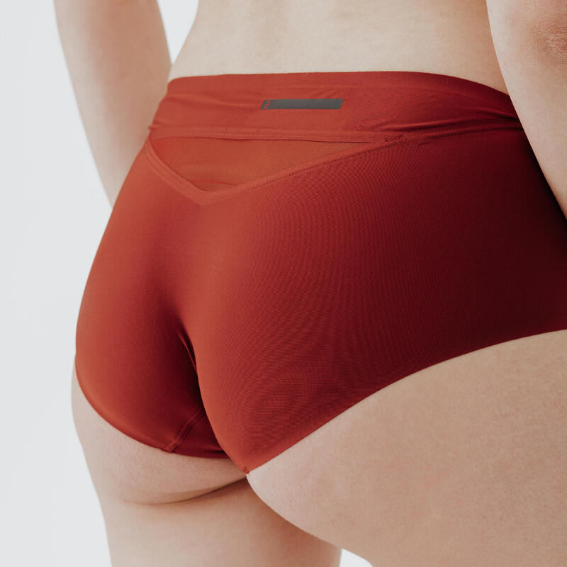 Funktionsunterhose Lauf-Panty unsichtbar Damen - rot 