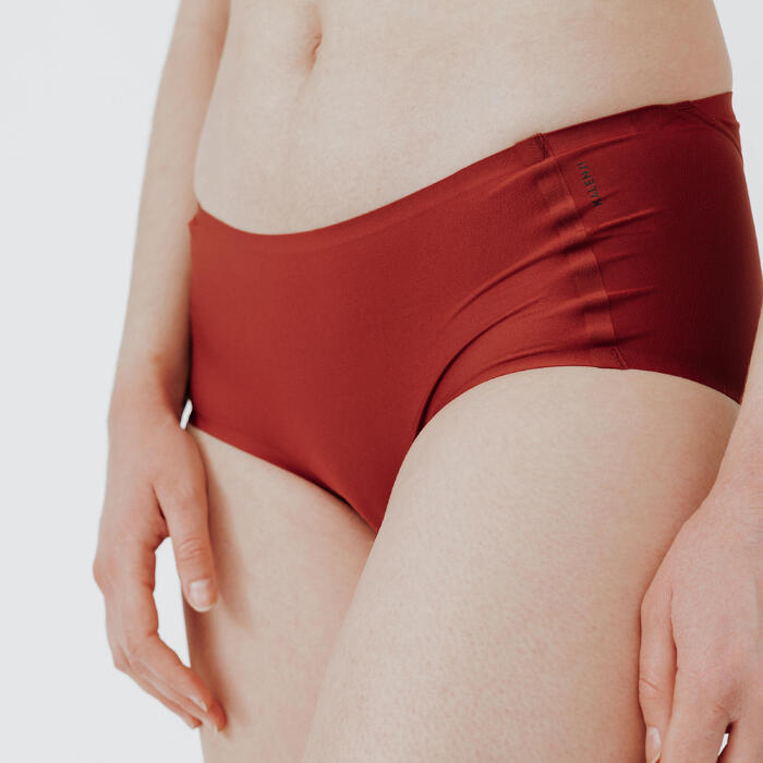 Women's Invisible Boxers - Mahogany Red