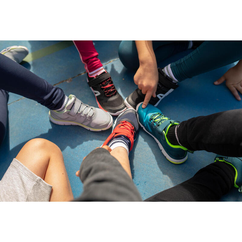 Kinder Sportschuhe Klettverschluss atmungsaktiv ‒ PW540 schwarz/rosa 