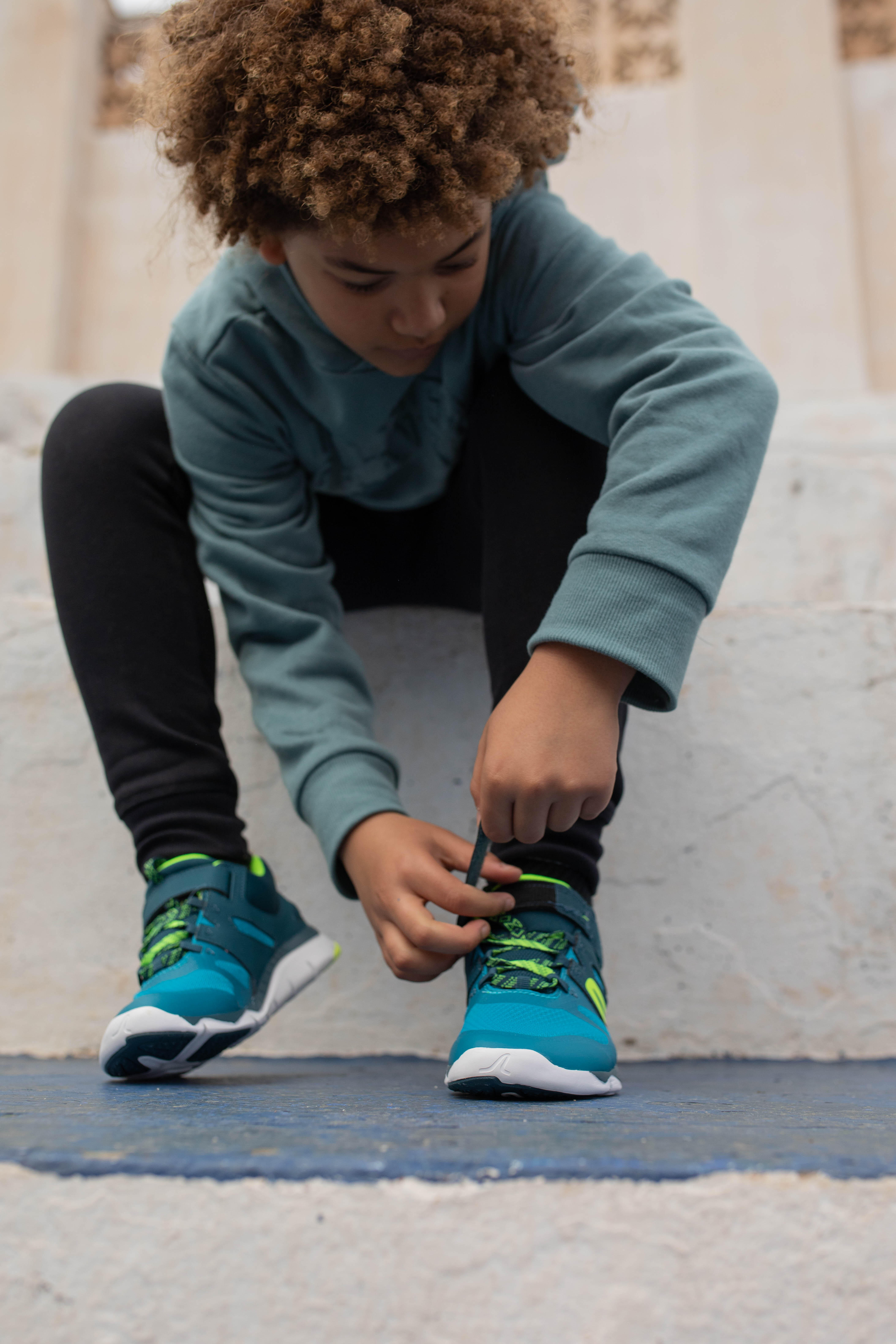 Chaussures de course enfant - PW 540 bleu - DECATHLON