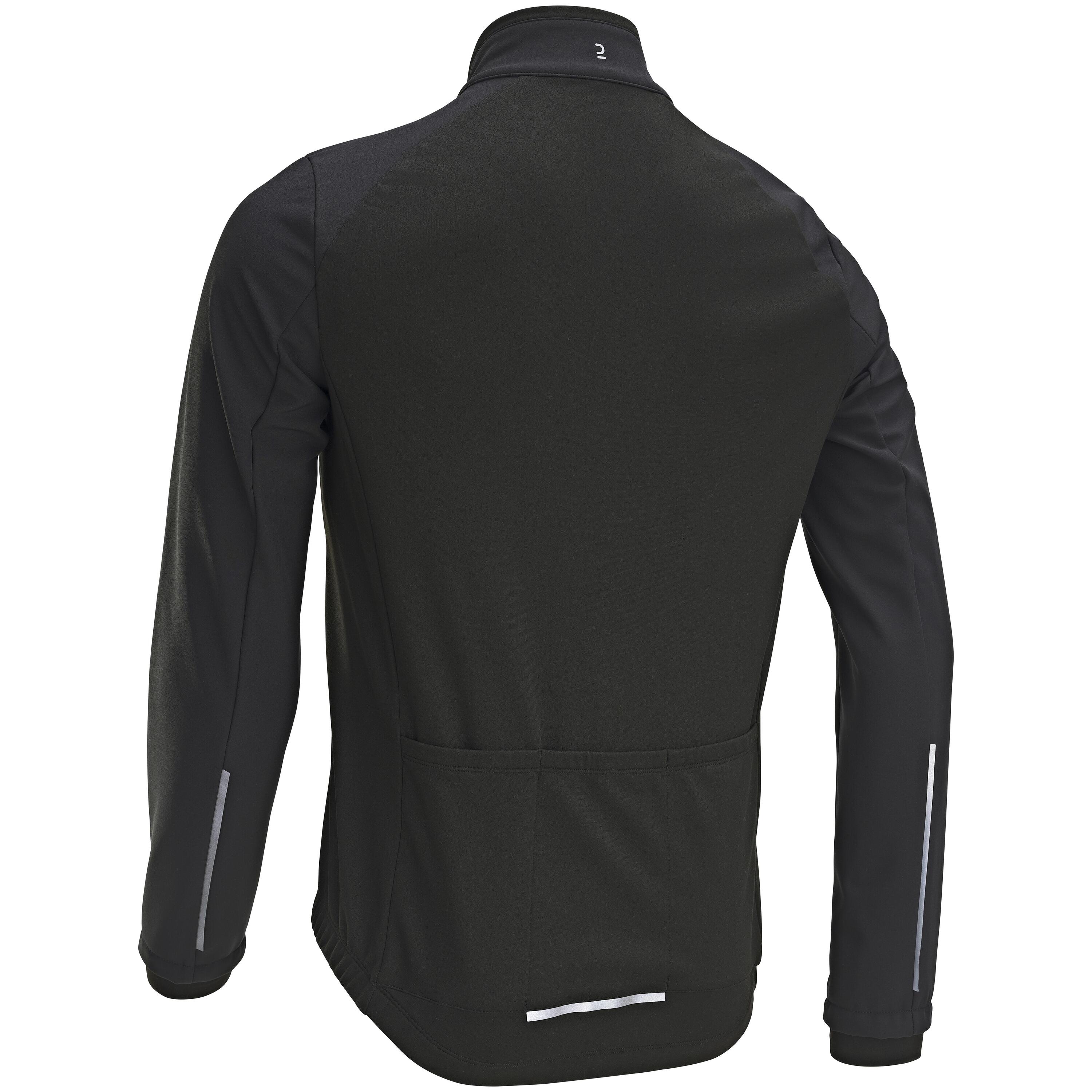 Men's Long-Sleeved Road Cycling Winter Jacket RC100 - Black 2/6