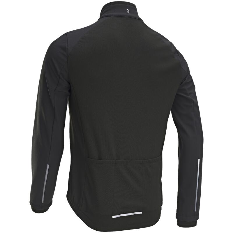 Men's Long-Sleeved Road Cycling Winter Jacket RC100 - Black