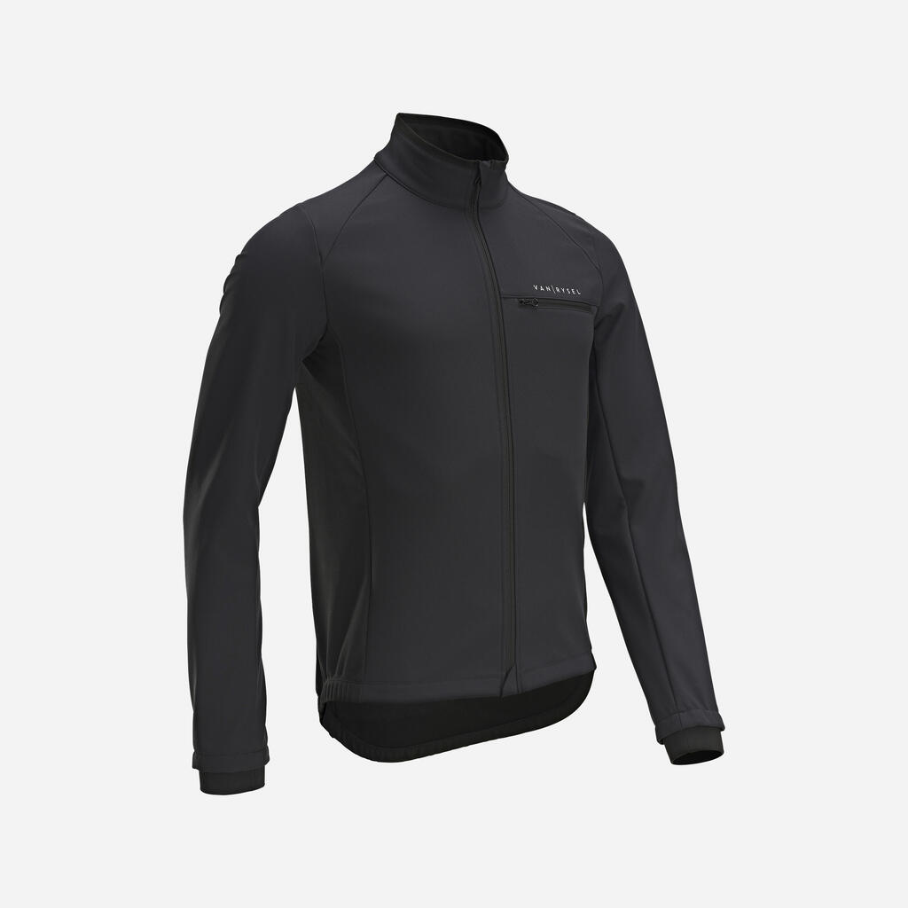 Crna biciklistička softshell jakna 100