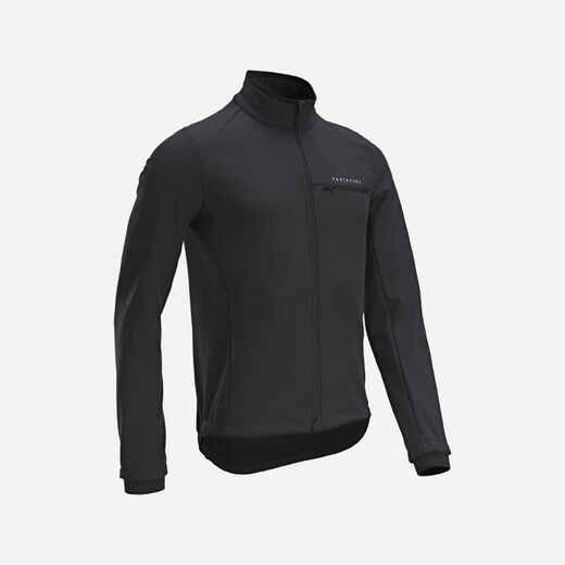 
      Men's Long-Sleeved Road Cycling Winter Jacket RC100 - Black
  