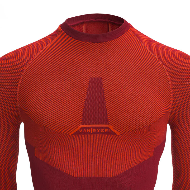 Bluză termică ciclism iarnă Training 500 Roșu Bărbați 