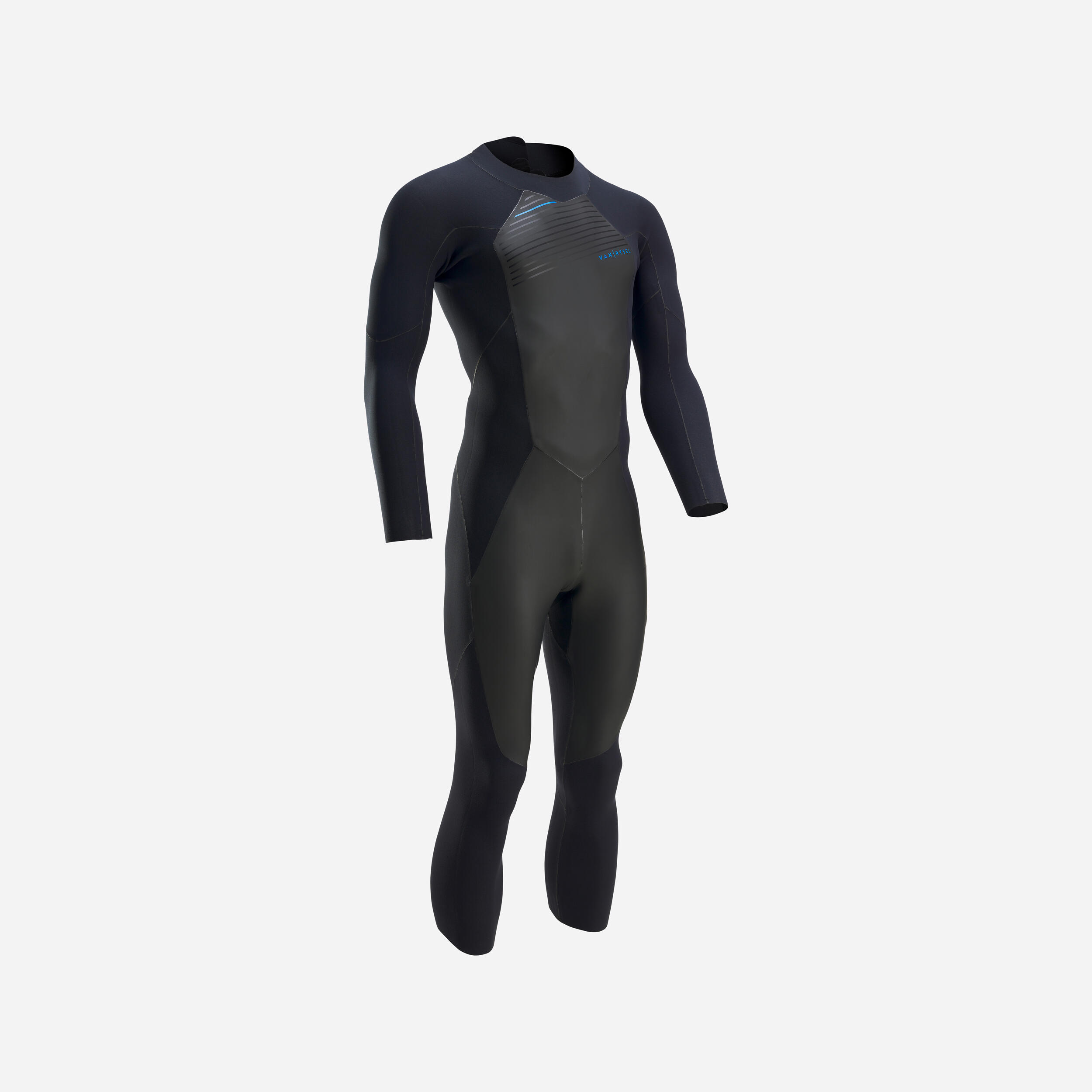 4 mm Men's Long Sleeves Triathlon Wetsuit - SD - black, Grey - Van ...