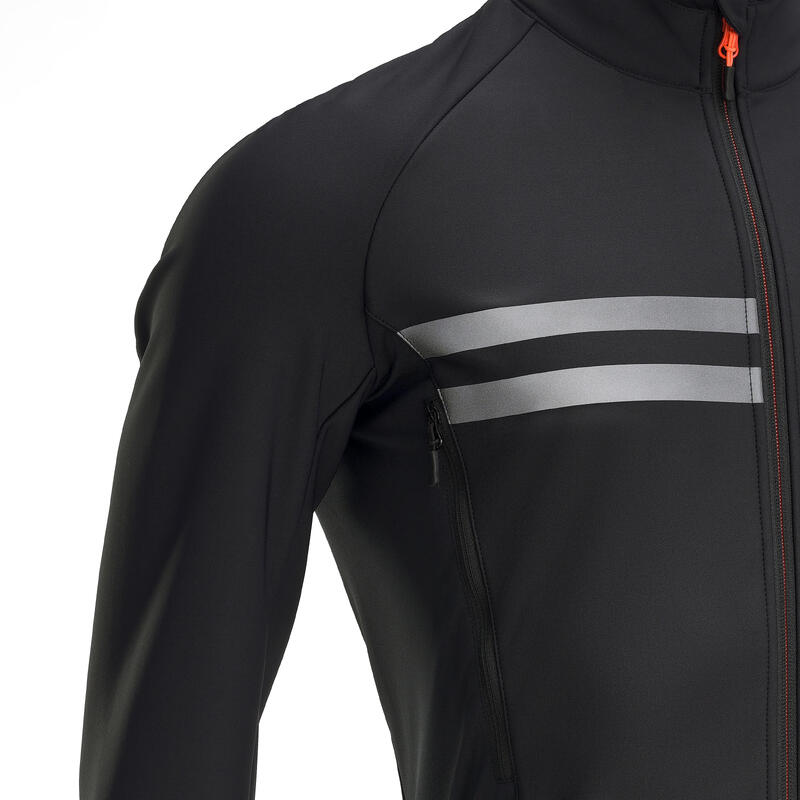 CHAQUETA DE CICLISMO INVIERNO HOMBRE TRIBAN RC 500 NEGRO