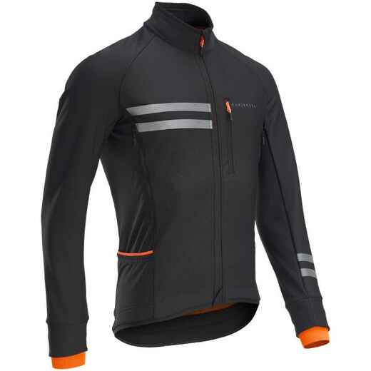 
      Men's Long-Sleeved Winter Road Cycling Jacket RC 500 - Black
  