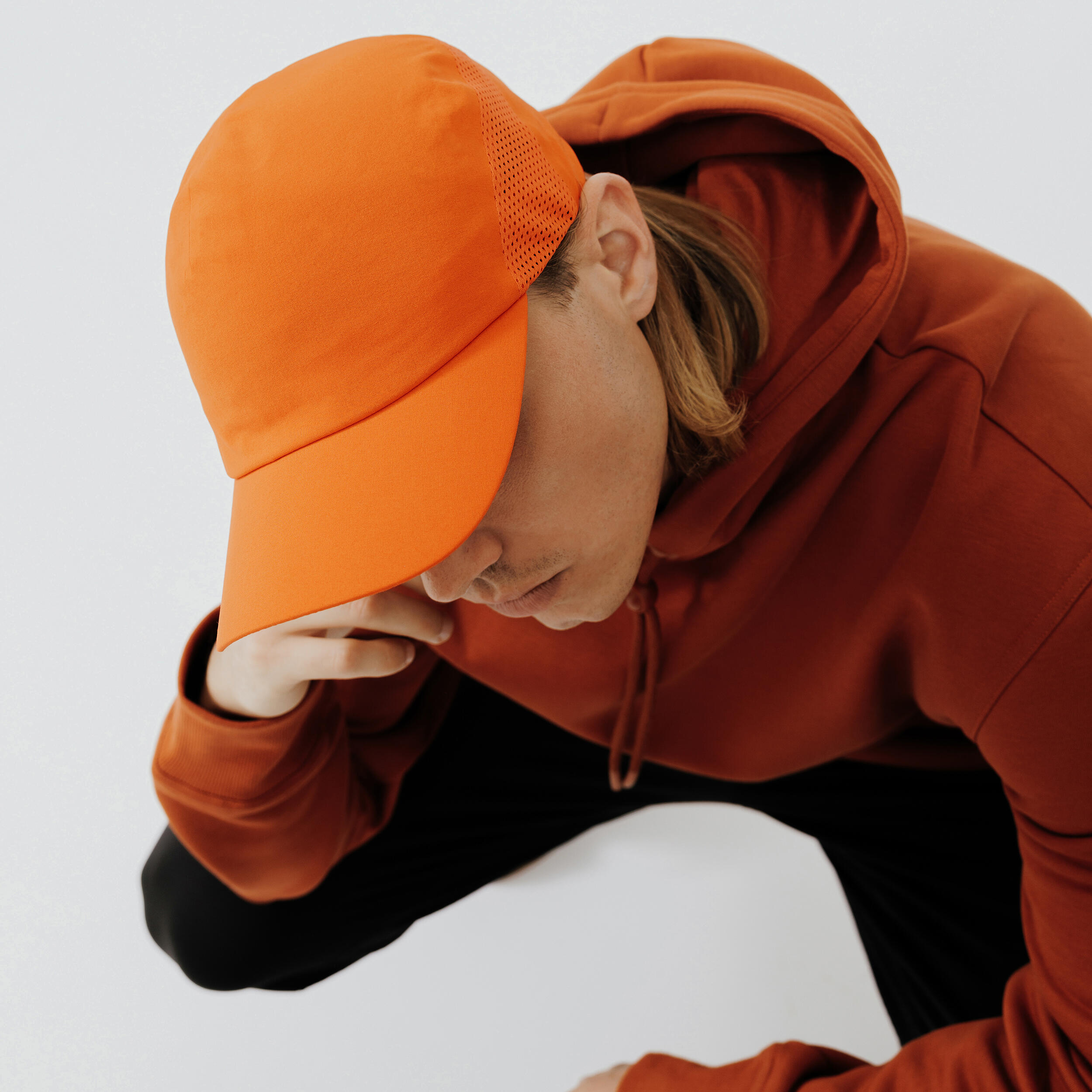 Men's Women's KIPRUN Running Adjustable Cap - orange 3/6