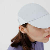 Gorra running Hombre Mujer - KIPRUN Ajustable gris claro 