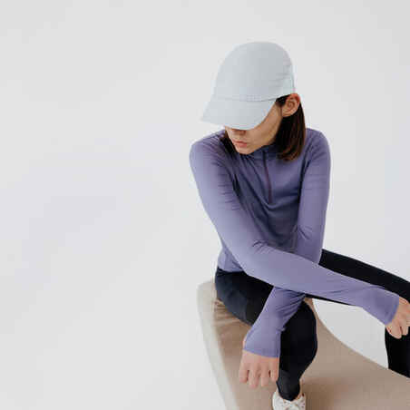 Gorra running Hombre Mujer - KIPRUN Ajustable gris claro 