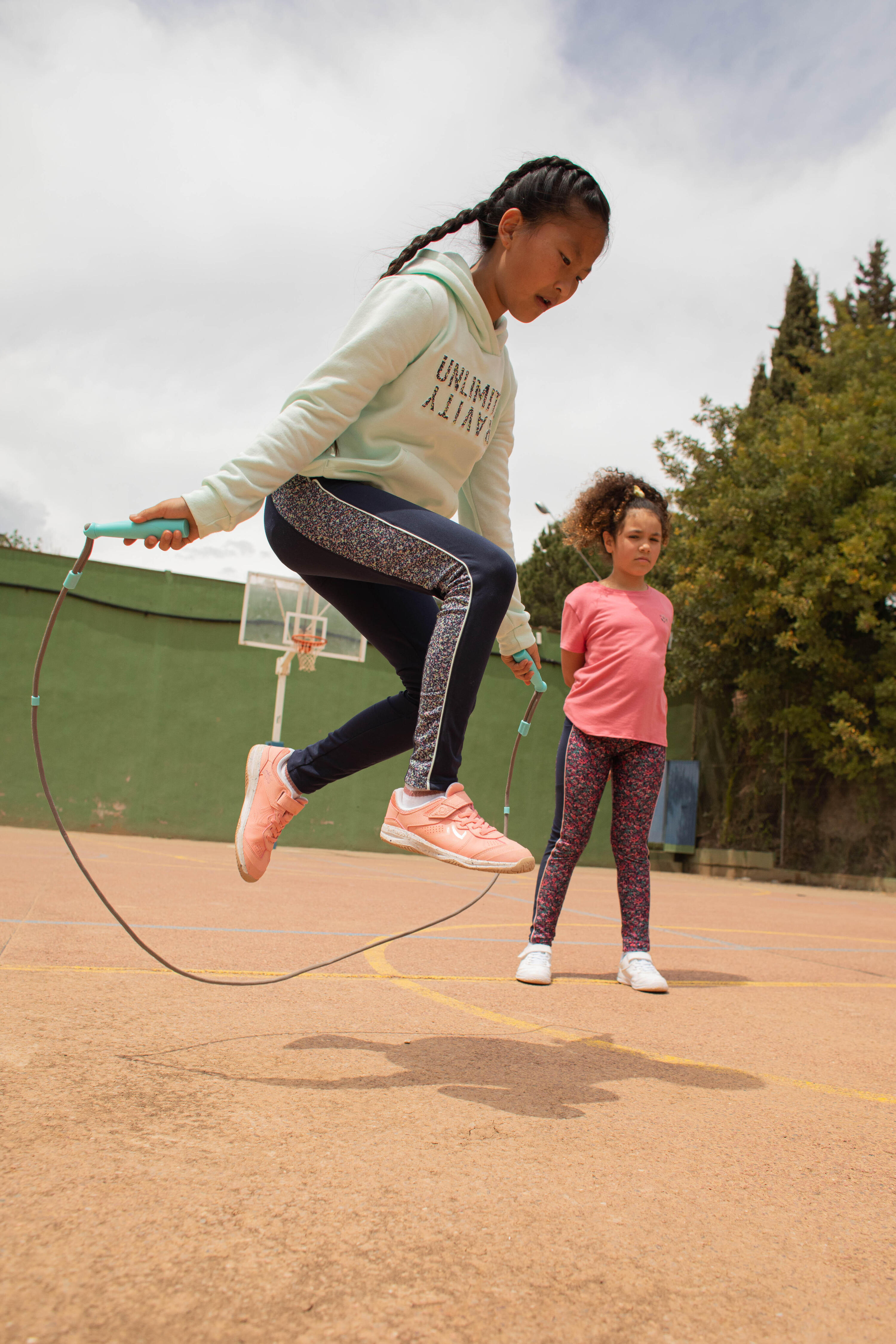 Corde à sauter réglable enfant – 500 bleu 6/10