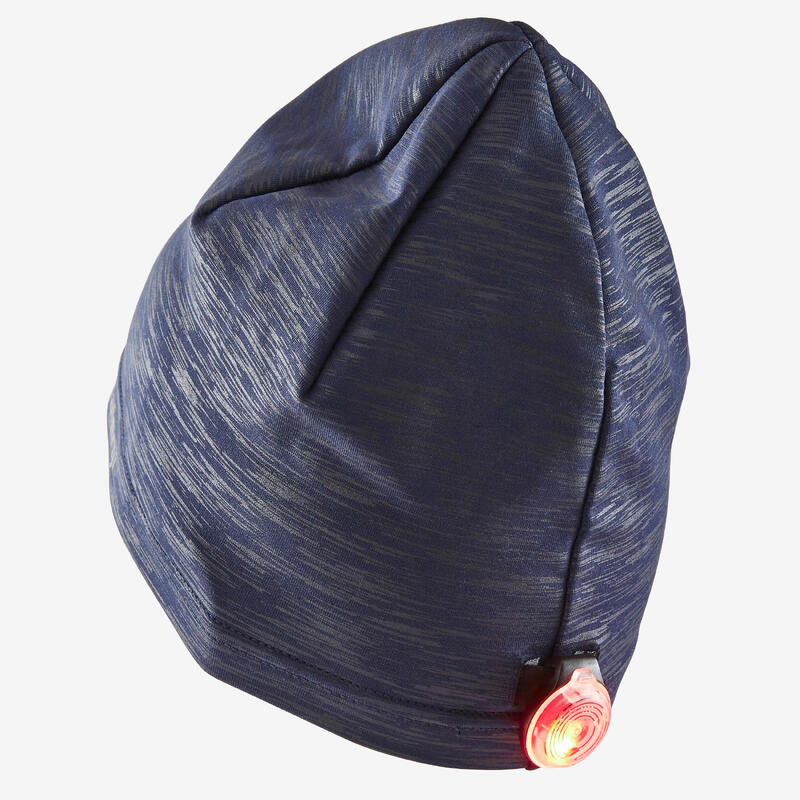 Bonnet running chaud Homme Femme - KIPRUN Warm + bleu marine graph