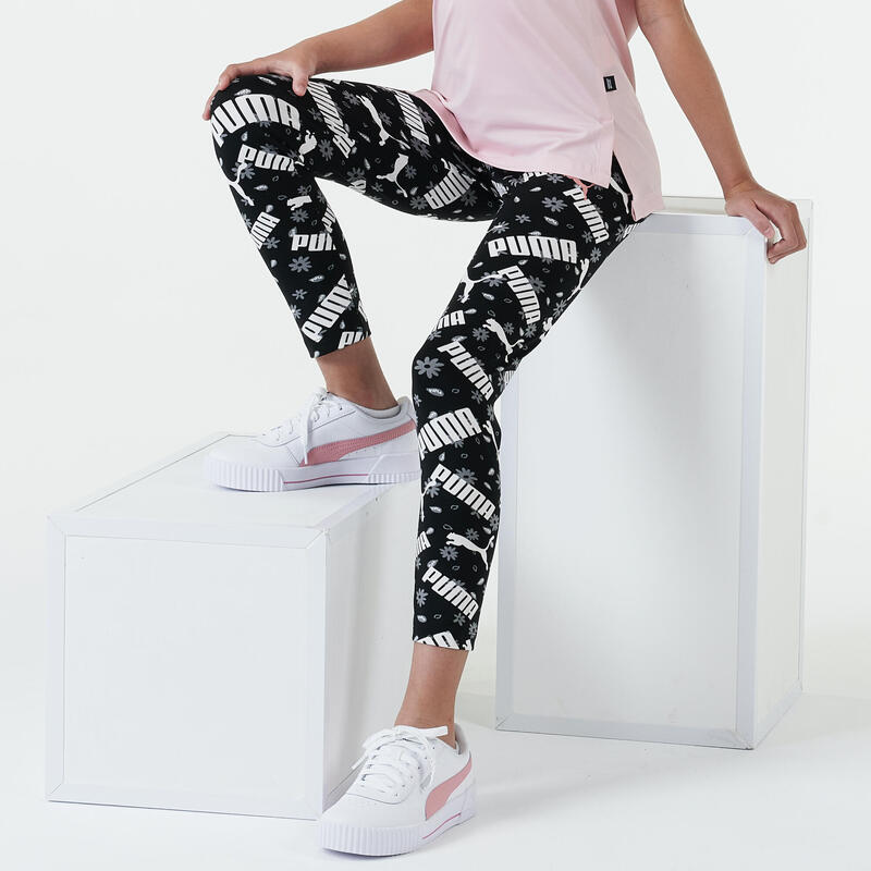 LEGGING PUMA 7/8 FILLE NOIR BLANC