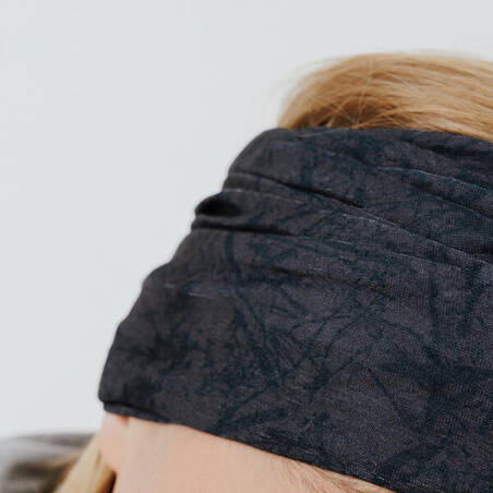 KIPRUN unisex running neck warmer/multi-function headband - black/camo/grey