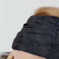 RUNNING MULTIPURPOSE HEADBAND - Carbon Grey Printed Black / Black