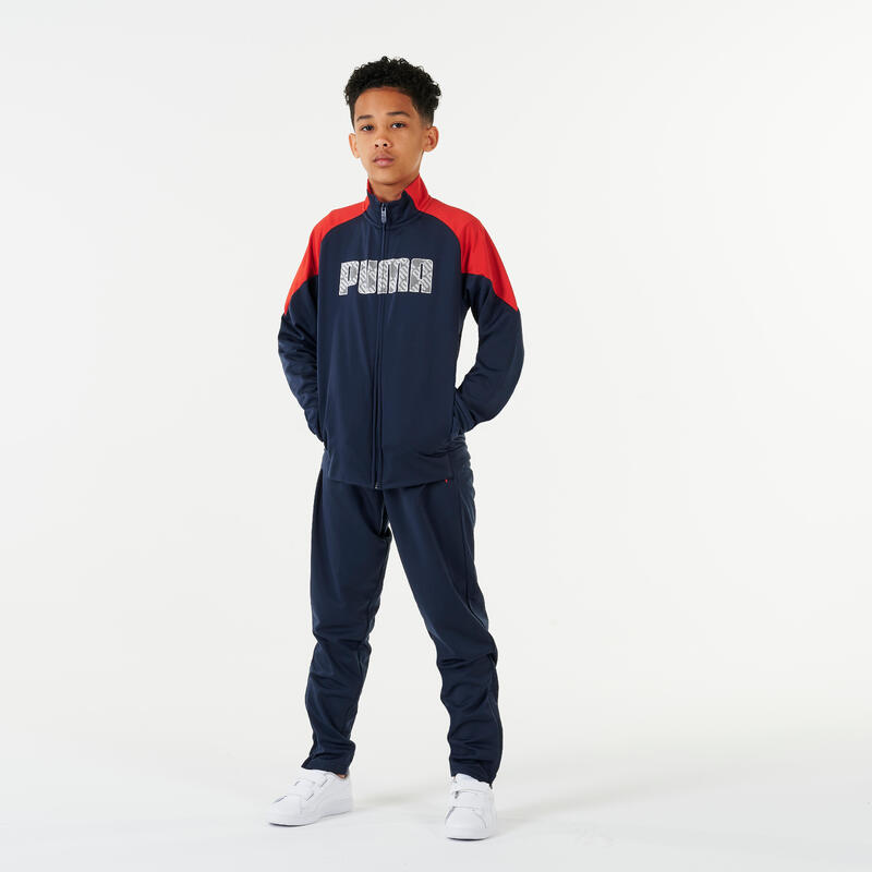 Chándal Puma Niños Azul Marino Rojo Sintético Transpirable