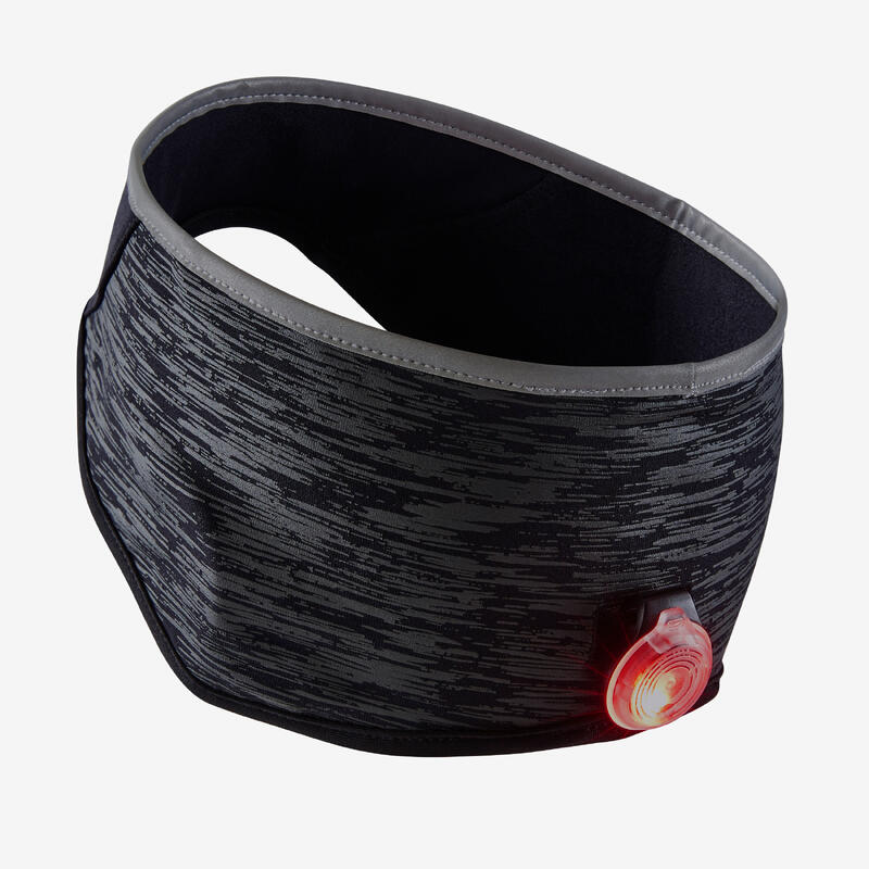 Lauf-Stirnband Unisex - Warm+ schwarz mit Grafikprint 