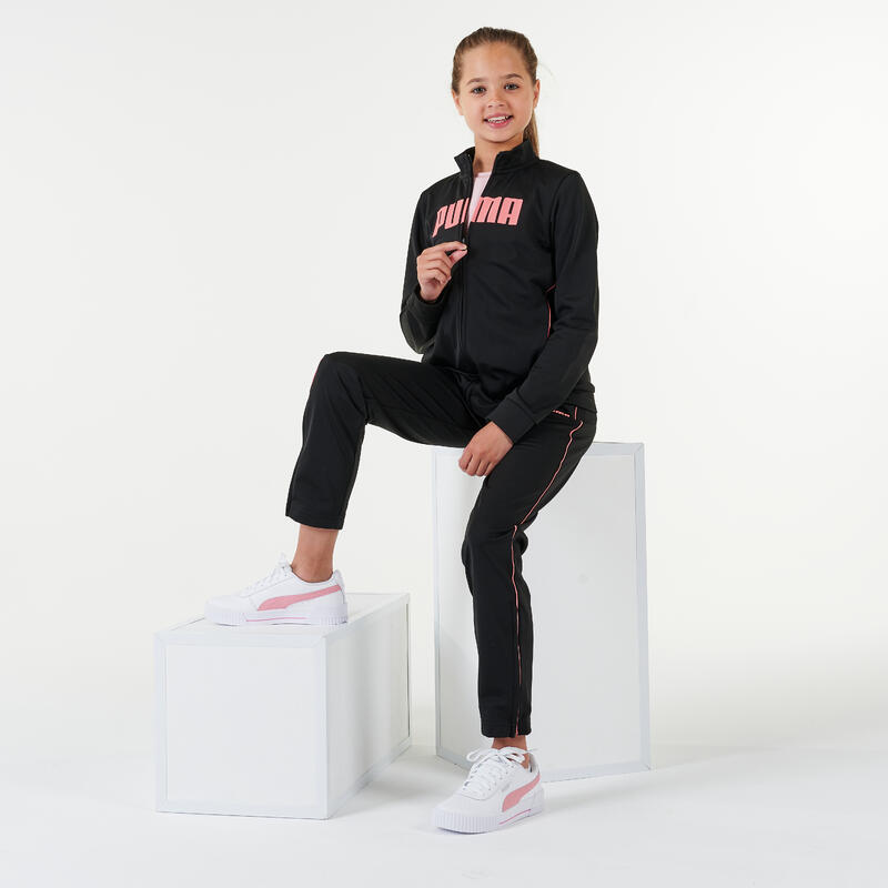 Survêtement enfant fille synthétique respirant - noir et rose PUMA