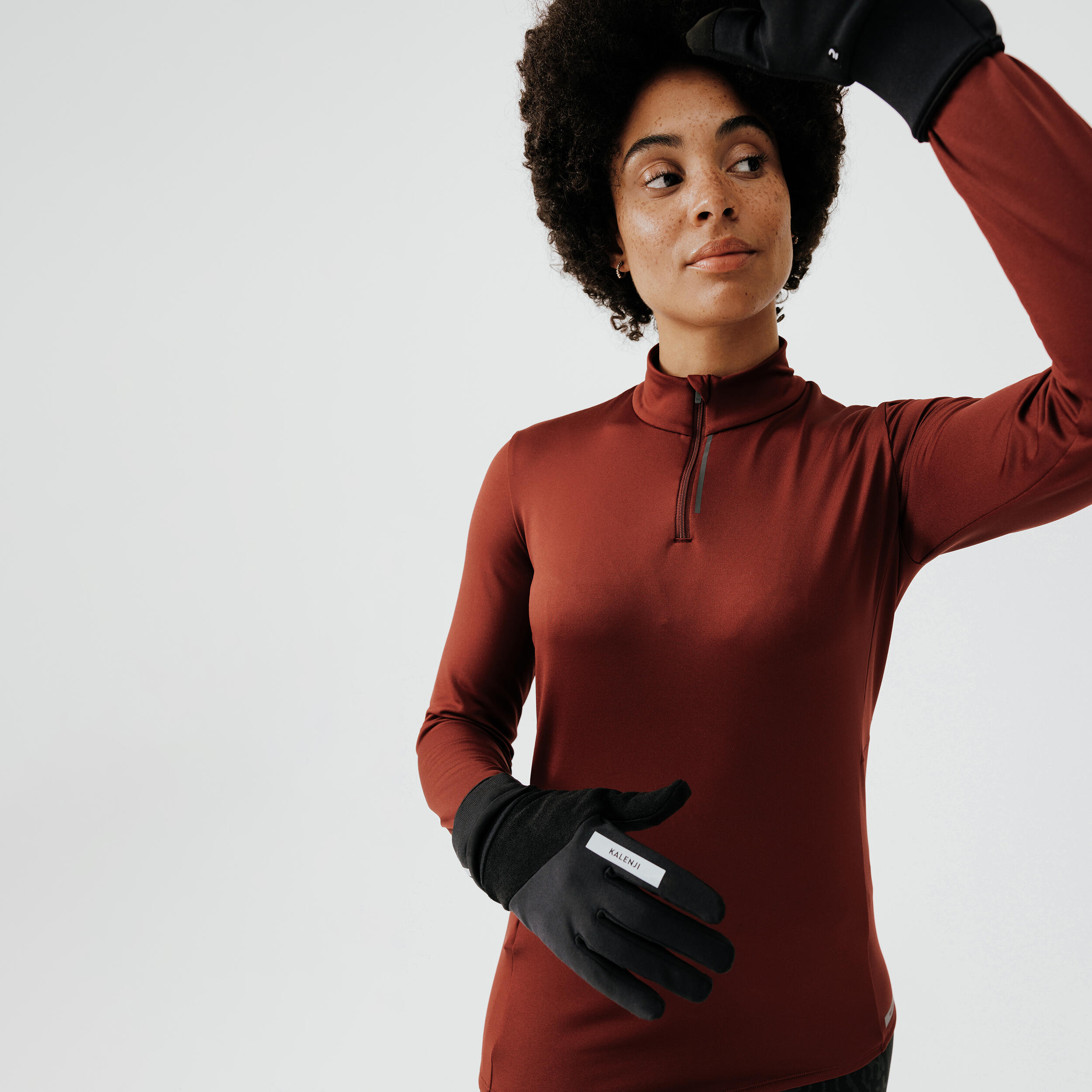 Running Gloves Evolutiv V2 Black Kiprun Decathlon