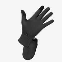 Men Women KIPRUN Evolutiv V2 running gloves - black