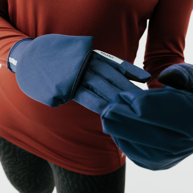 Men's Women's KIPRUN Evolutiv V2 running gloves - navy blue