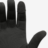 Gants de running tactiles Homme Femme - KIPRUN WARM+ 500 V2 noir pour les  clubs et collectivités