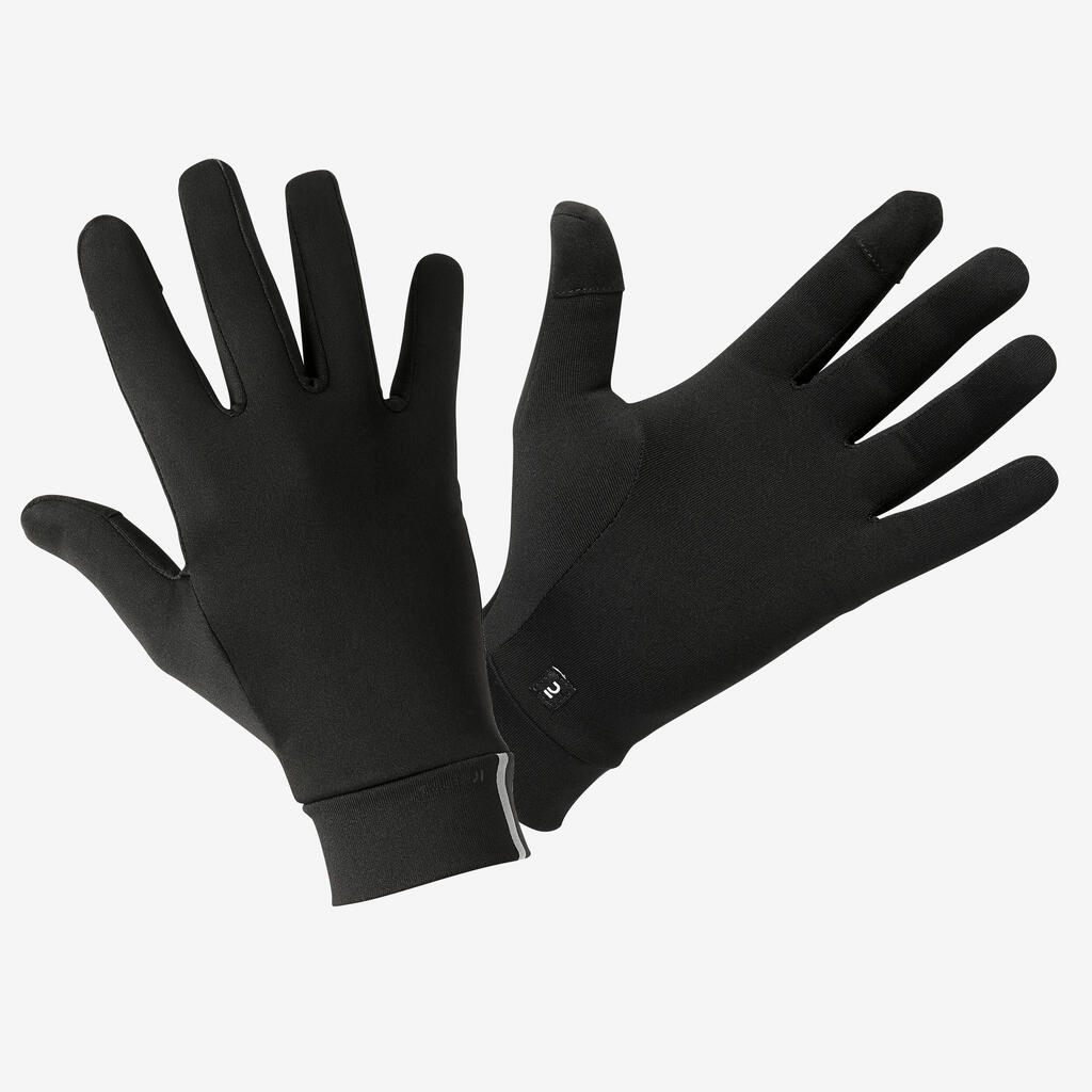 TOUCHSCREEN GLOVES RUNNING 500 - BLACK