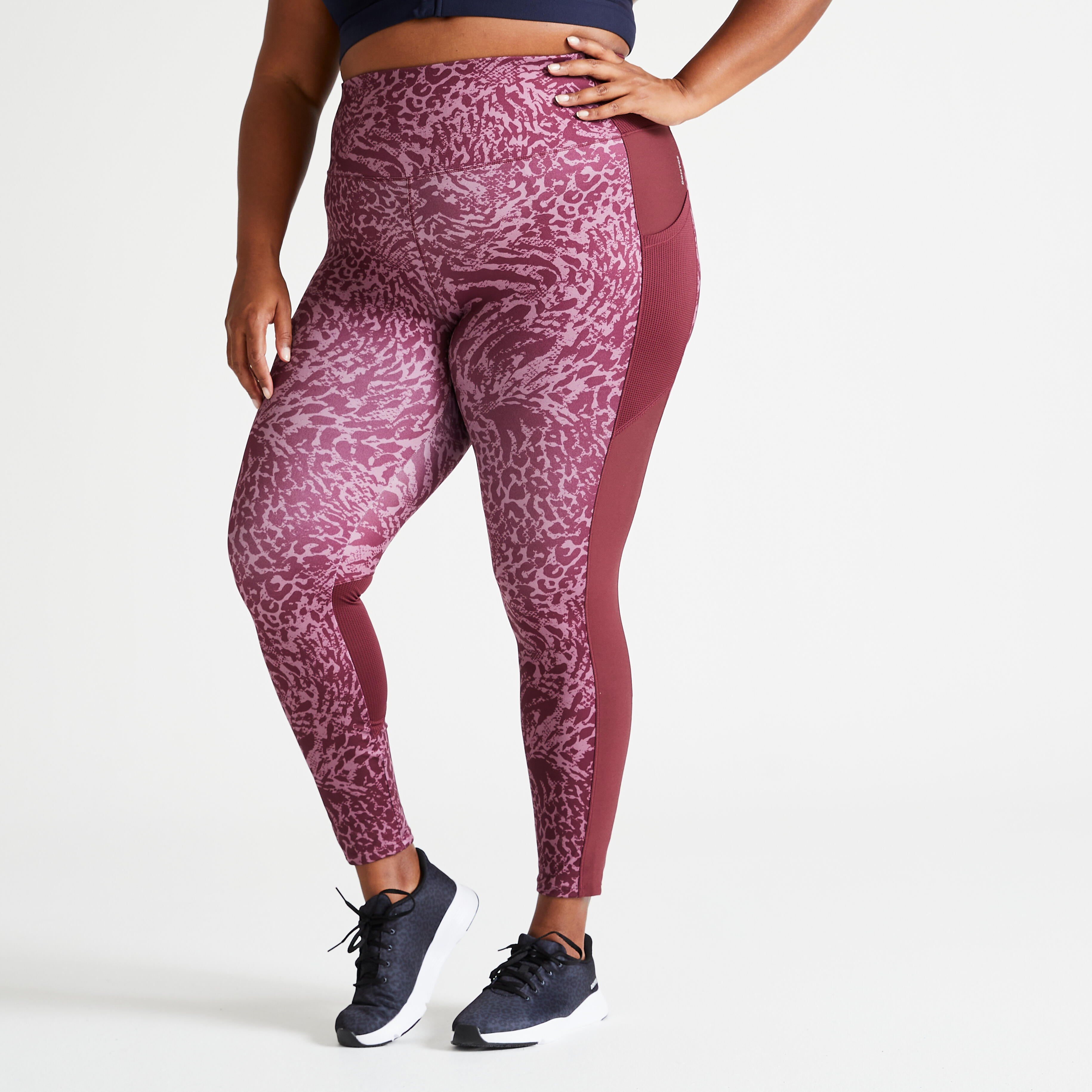 Pink Abstract Print leggings and crop top set - Nachke Dance fashion