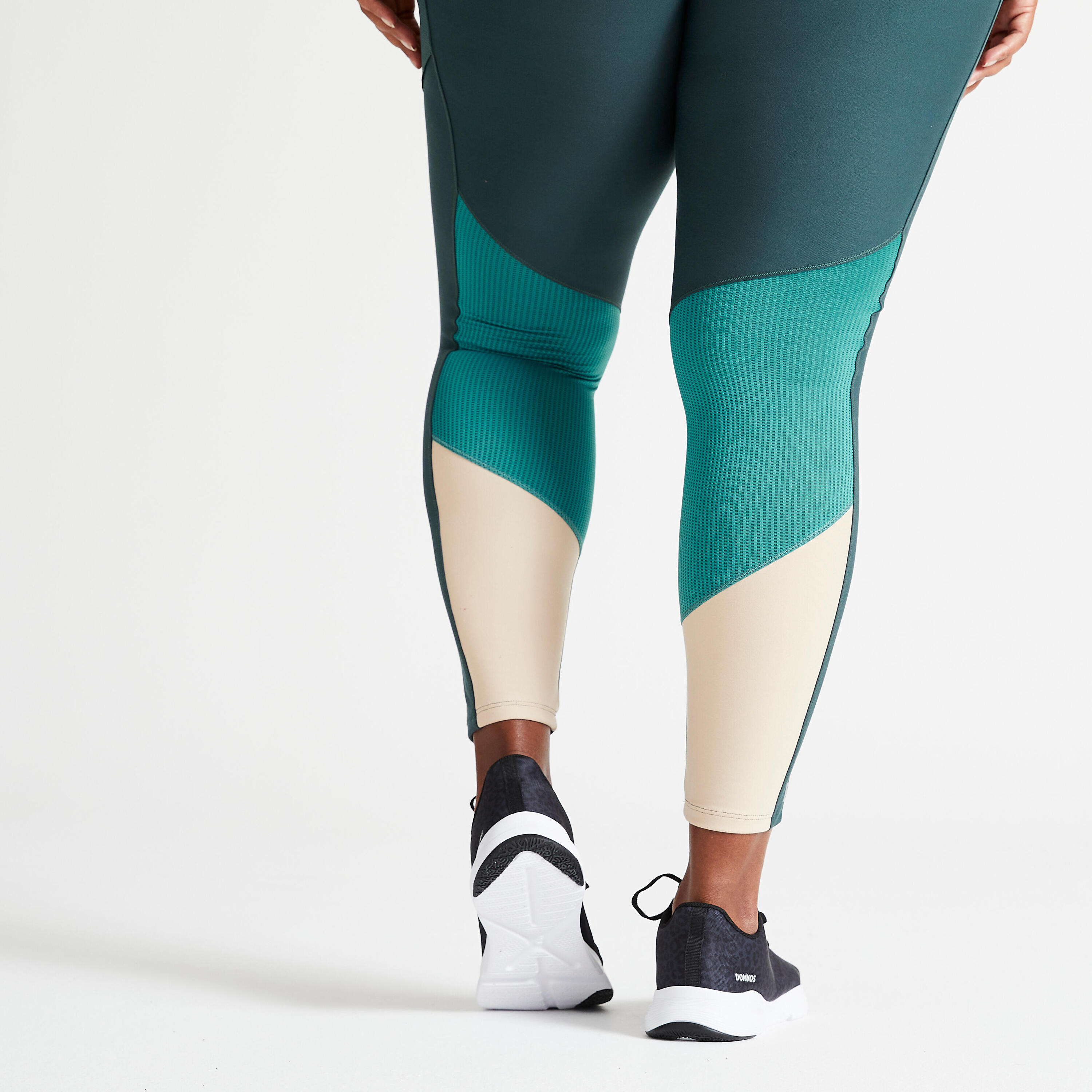 Women's plus size sports leggings with pocket, blue green 5/6